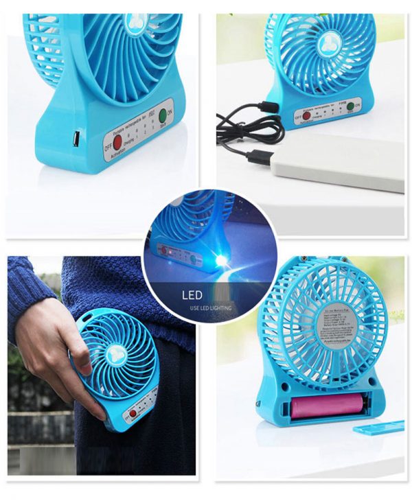Quạt tích điện mini hải phòng ba cấp độ