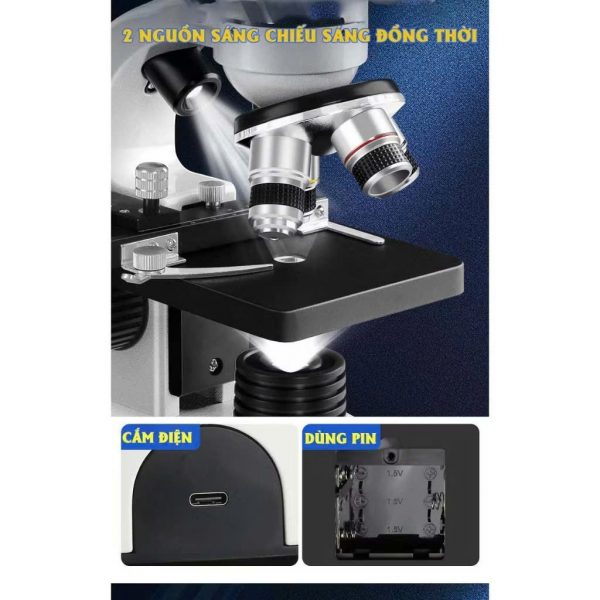 Kính Hiển Vi Sinh Học 2 Mắt XSP-10E - Độ Phóng Đại 1.600x