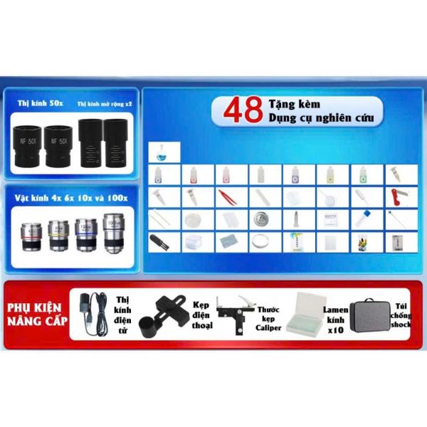 Kính Hiển Vi Sinh Học 2 Mắt XSP-10E - Độ Phóng Đại 1.600x